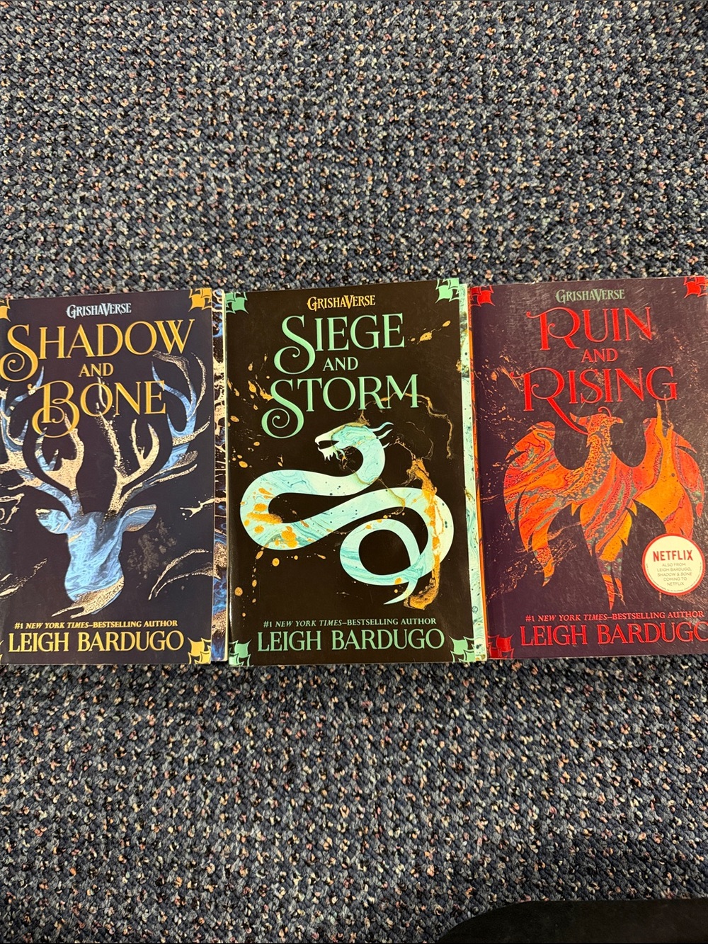 Grishaverse Trilogy 
Paperbacks 
Good condition
Shadow and Bone show on Netflix